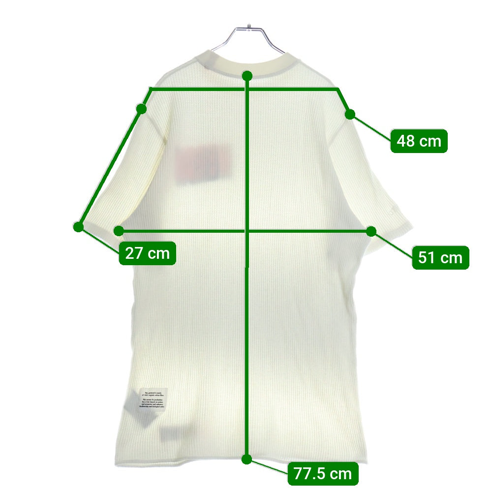 HERON PRESTON(ヘロンプレストン) 20SS WAFFLE EHRON BOLD Tee フロントロゴプリント 半袖Tシャツ カットソー ホワイト HMAA010S20914013