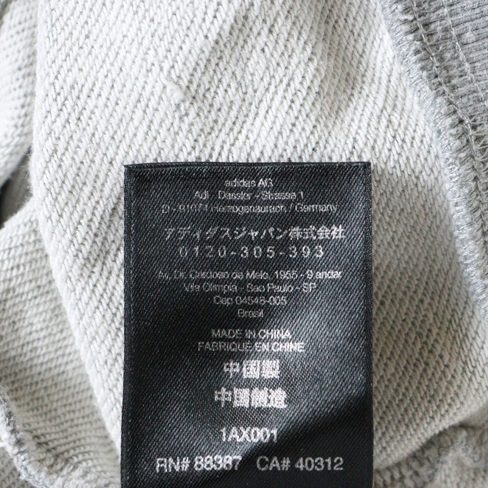 Y-3(ワイスリー) フロントプリント プルオーバースウェットパーカー グレー CY6897 1AX001