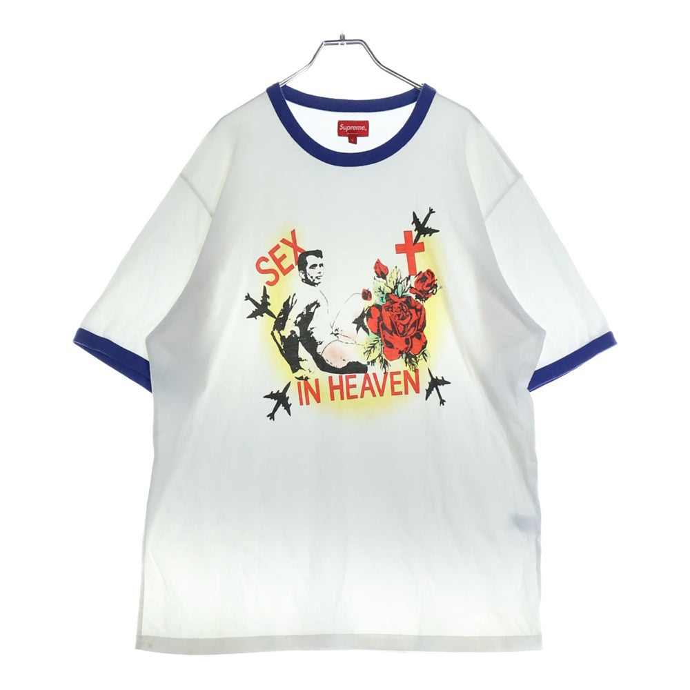 SUPREME(シュプリーム) 23SS Sex In Heaven Ringer Tee セックス イン ヘヴン リンガー 半袖Tシャツ カットソー ホワイト