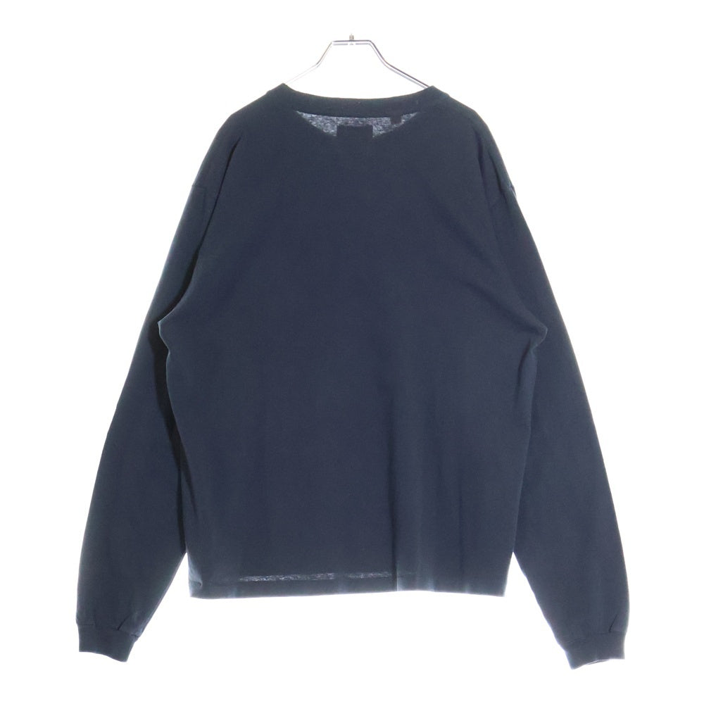 GALLERY DEPT.(ギャラリーデプト) DEPT de la GALERIE フロントロゴプリント 長袖Tシャツ ネイビー
