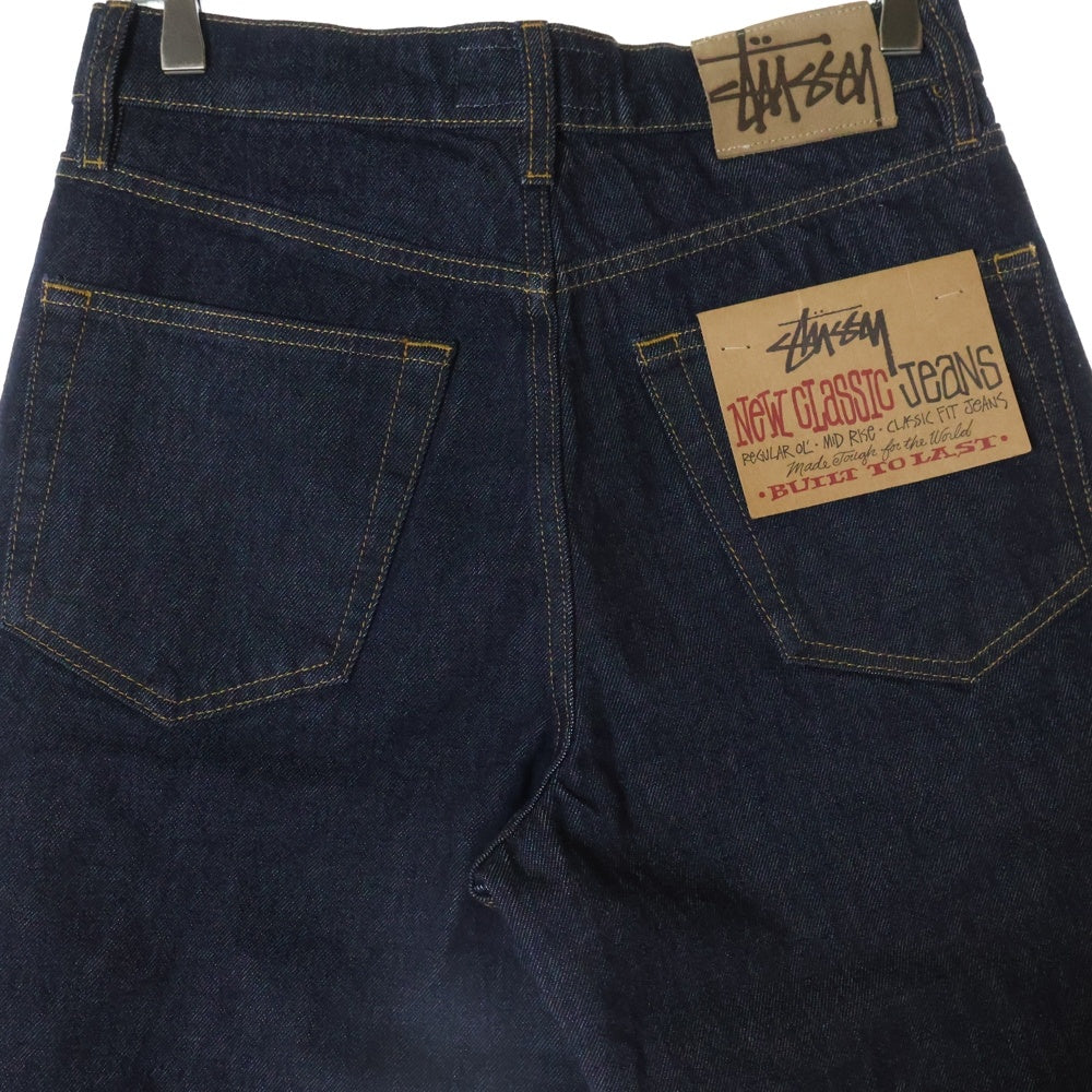 STUSSY(ステューシー) NEW CLASSIC JEANS DENIM ボタンフライ ストレートデニムパンツ インディゴ