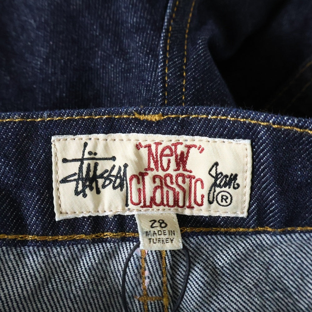 STUSSY(ステューシー) NEW CLASSIC JEANS DENIM ボタンフライ ストレートデニムパンツ インディゴ