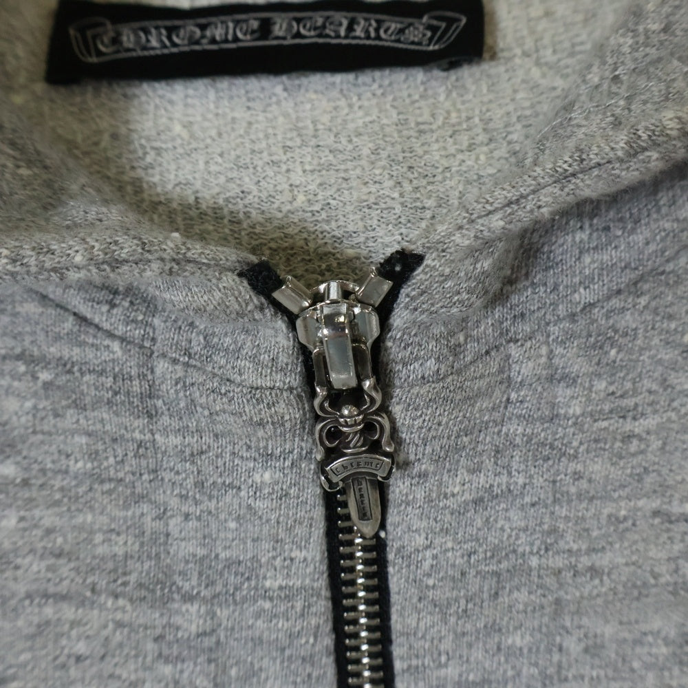 CHROME HEARTS(クロムハーツ) オールド ハーフジップ クロスパッチ パーカー グレー