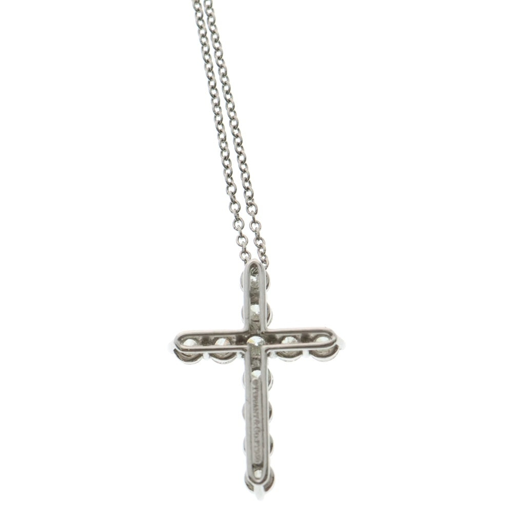 TIFFANY & Co.(ティファニー) Pt950プラチナ スモールクロス ダイヤ ネックレス シルバー
