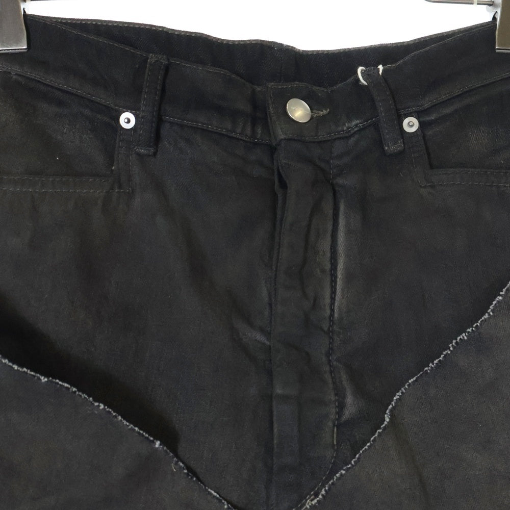 Rick Owens(リックオウエンス) 23SS SLIVERED BOOTCUT ブーツカットデニムパンツ ブラック RR01C4301
