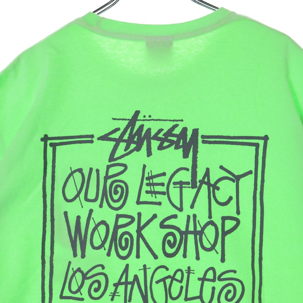 STUSSY(ステューシー) ×Our Legacy Frame Pigment Dyed Tee アワーレガシー フロントプリント 半袖Tシャツ カットソー グリーン