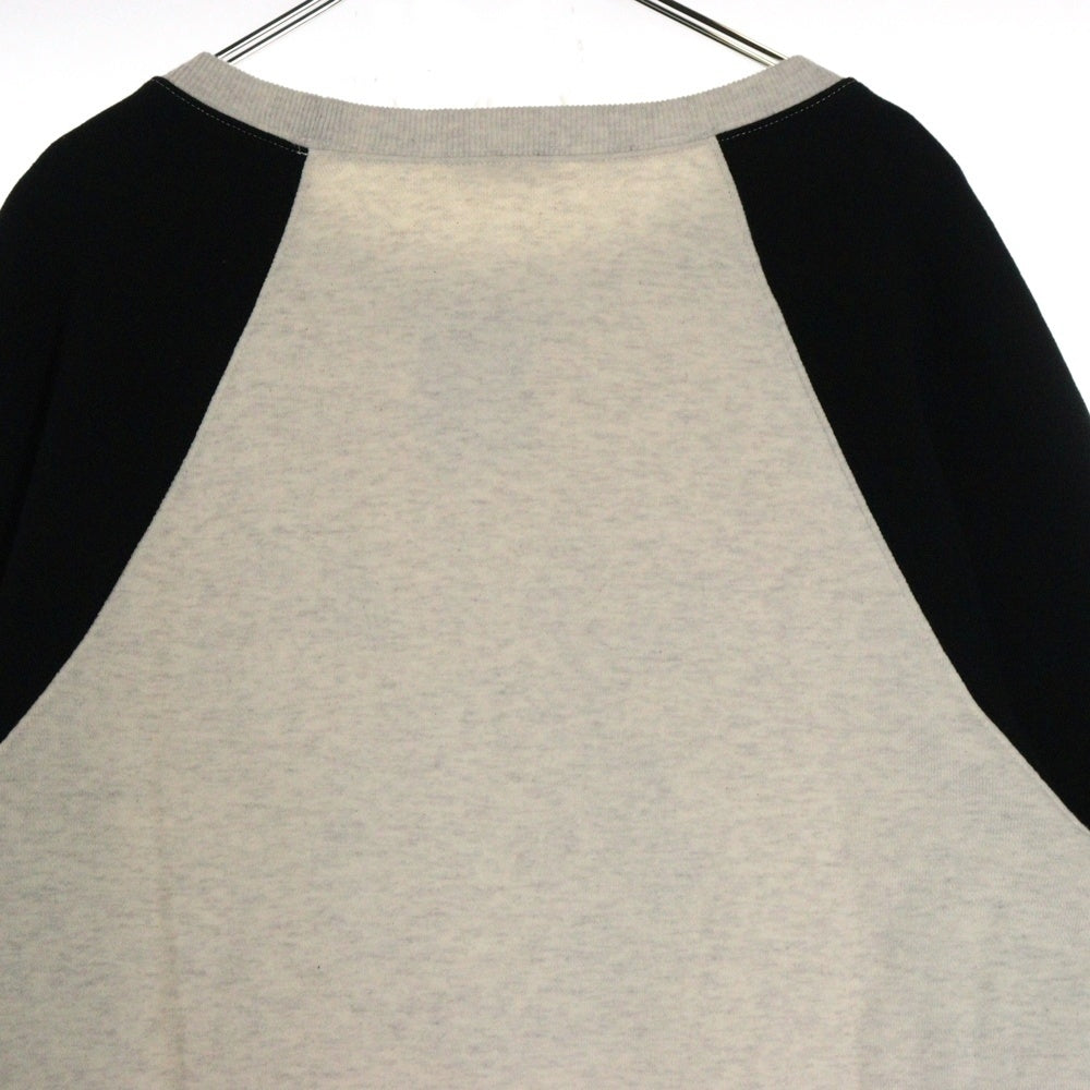 CELINE(セリーヌ) 25SS フロントロゴプリント ルーズフィット コットンフリース クルーネックスウェットトレーナー グレー/ブラック RY031649W.02BL