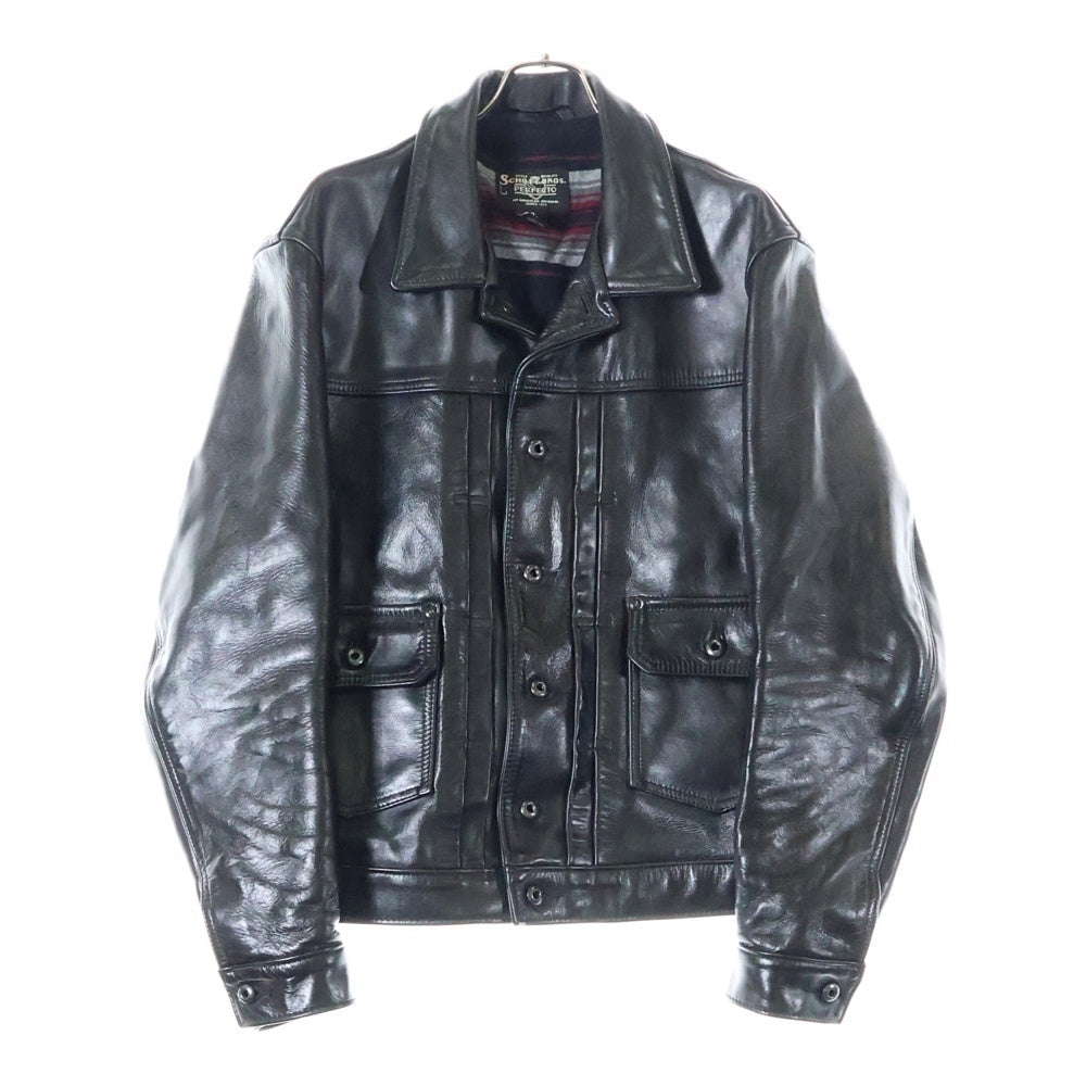 SCHOTT(ショット) P620H HORSEHIDE MECHANICS JKT ホースハイドレザー メカニックジャケット ブラック