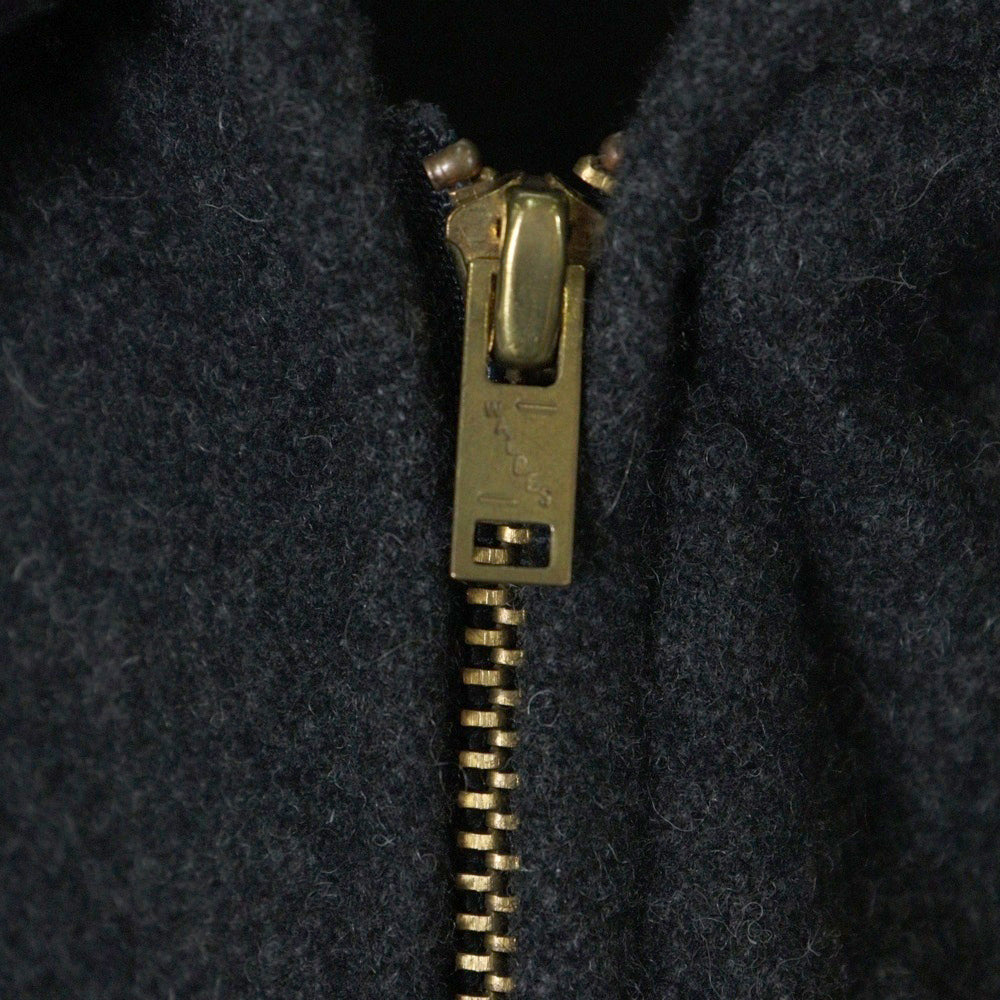 weirdo(ウィアード) 16AW バックロゴ刺繍 ウール ジップアップジャケット ブルゾン チャコール WRD-16-AW-05