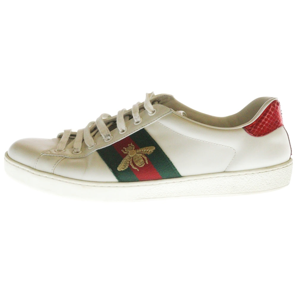 GUCCI(グッチ) Ace Embroidered エース エンブロイダリー ビー刺繍 シェリーライン ローカットスニーカー ホワイト 8 1/2 429446