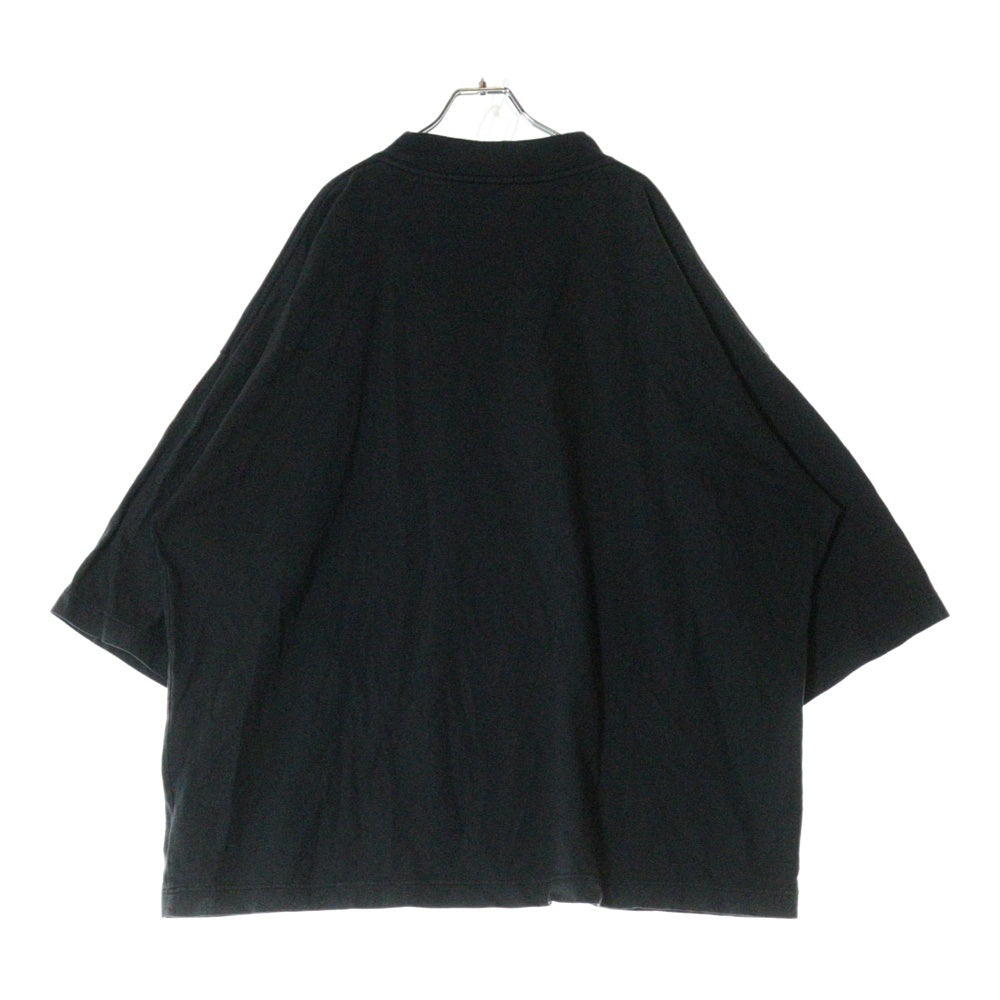 Yeezy Gap Engineered by Balenciaga(イージー ギャップ エンジニアードバイ バレンシアガ) フロントロゴ オーバーサイズ 半袖Tシャツ ブラック