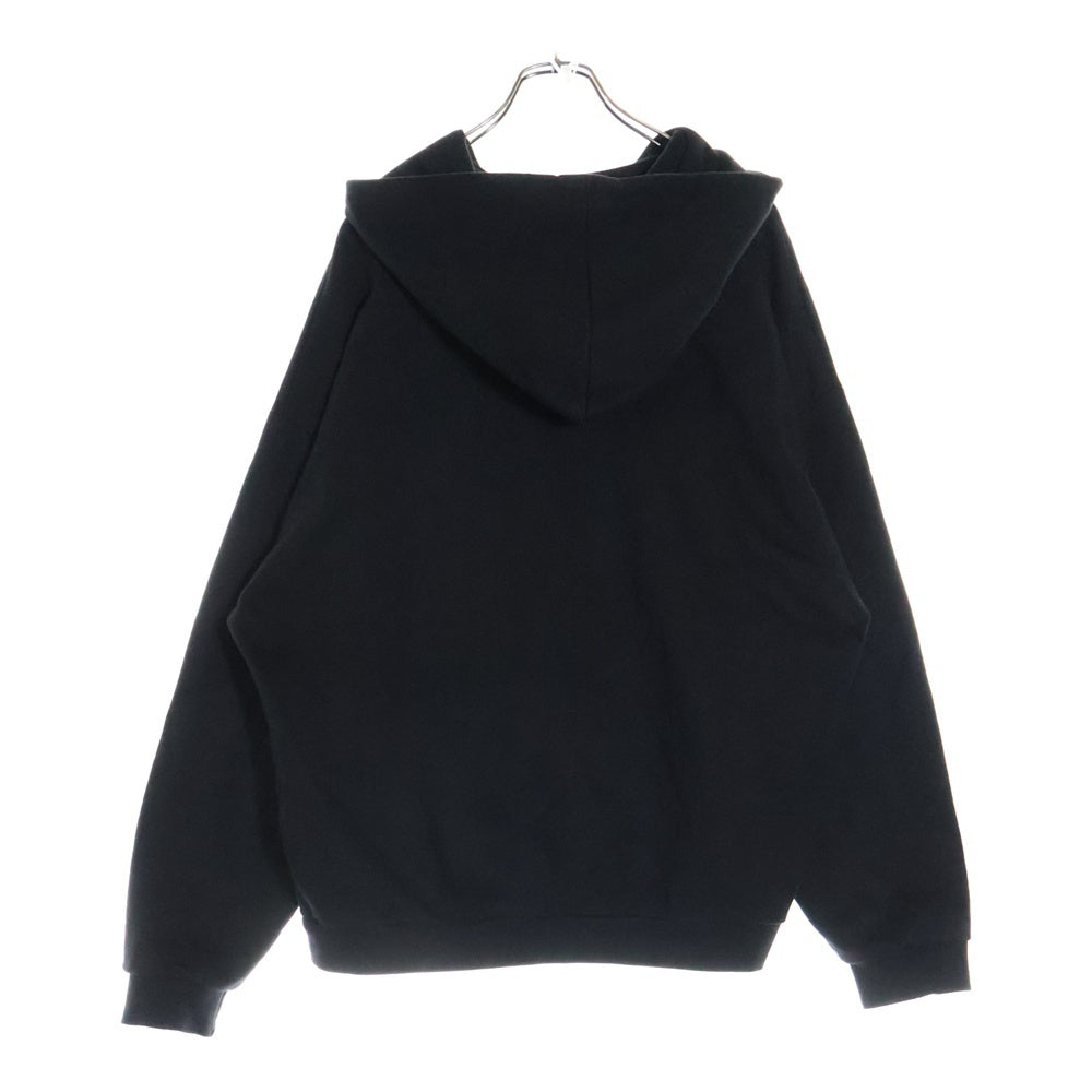 FFFPOSTALSERVICE(トリプルエフポスタルサービス) ROUND HEM CURVED ZIP-UP HOODIE ラウンドヘム カーブジップアップフーディ パーカー ブラック