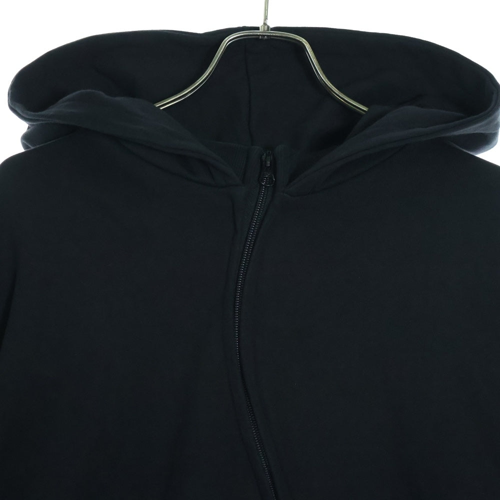 FFFPOSTALSERVICE(トリプルエフポスタルサービス) ROUND HEM CURVED ZIP-UP HOODIE ラウンドヘム カーブジップアップフーディ パーカー ブラック