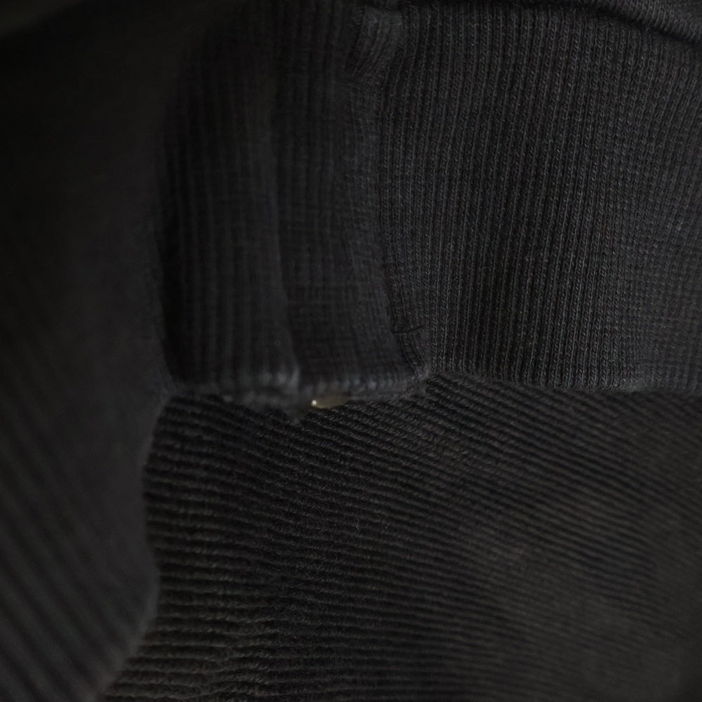 FFFPOSTALSERVICE(トリプルエフポスタルサービス) ROUND HEM CURVED ZIP-UP HOODIE ラウンドヘム カーブジップアップフーディ パーカー ブラック