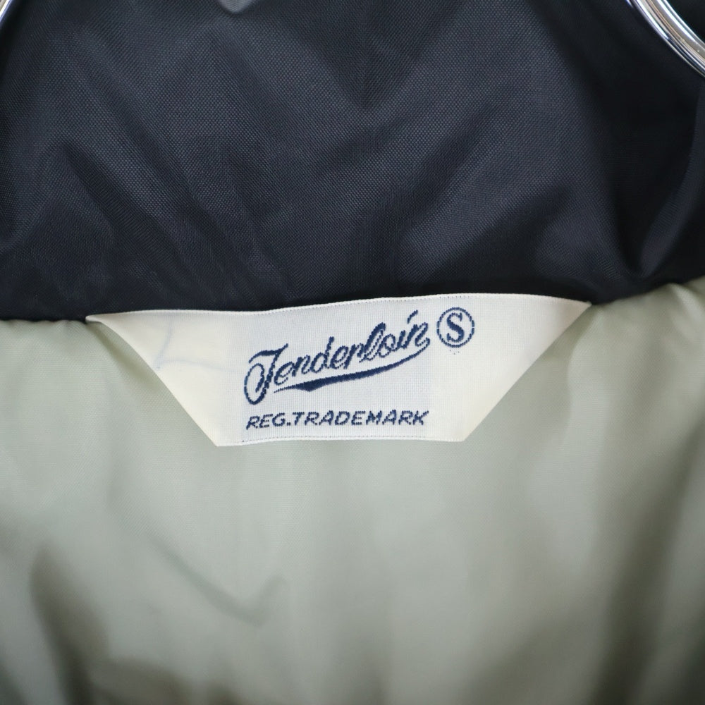 TENDERLOIN(テンダーロイン) 19AW RACING JKT サイドライン バックプリント ジップアップ ナイロン コーチジャケット ブラック