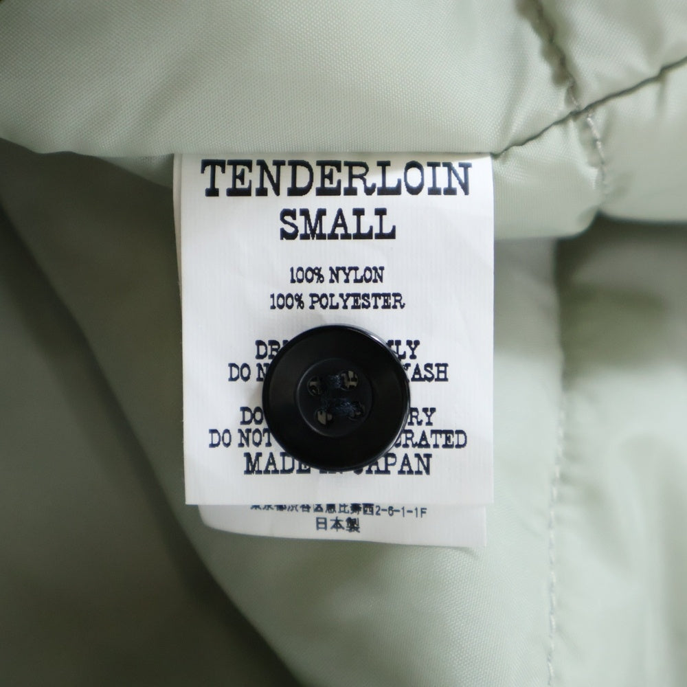 TENDERLOIN(テンダーロイン) 19AW RACING JKT サイドライン バックプリント ジップアップ ナイロン コーチジャケット ブラック