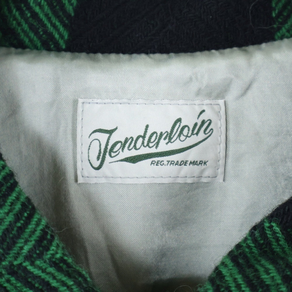 TENDERLOIN(テンダーロイン) ウール バッファローチェック コーチジャケット グリーン