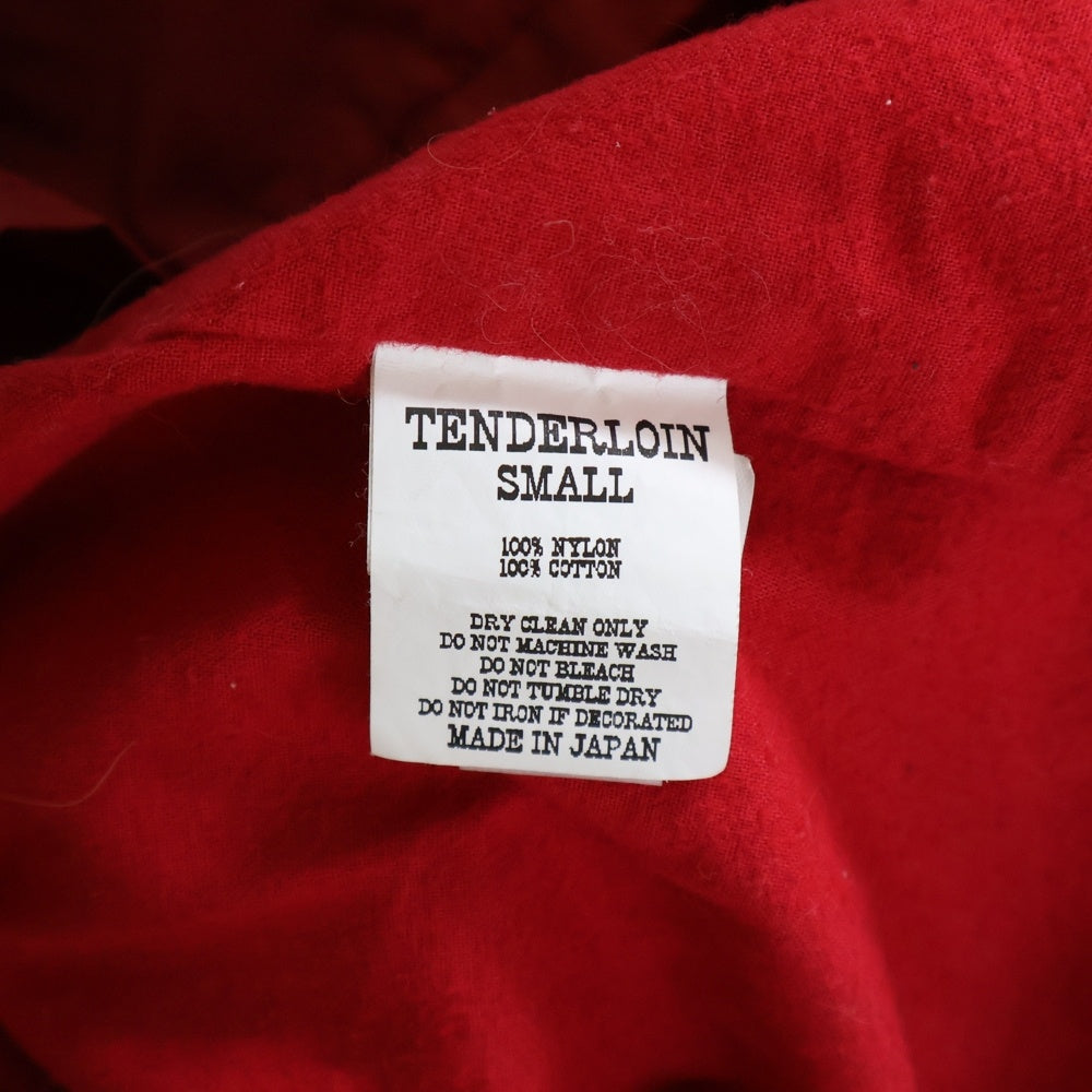 TENDERLOIN(テンダーロイン) スナップボタン フロントロゴワッペン ナイロン コーチジャケット レッド
