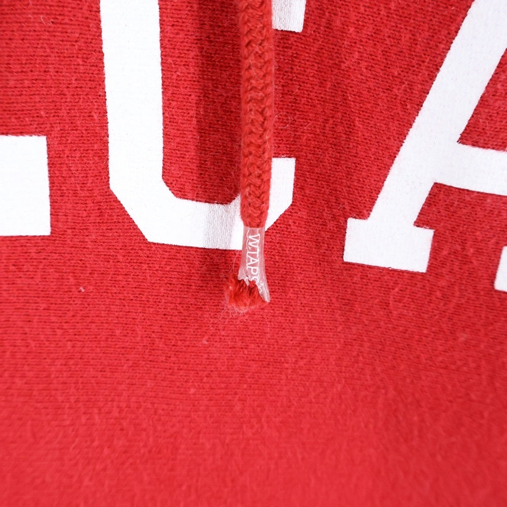 WTAPS(ダブルタップス) プリントデザイン プルオーバー パーカー スウェット レッド