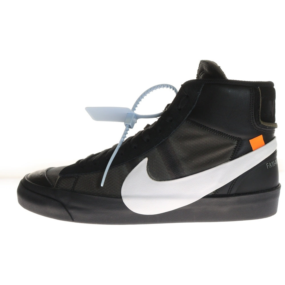 NIKE(ナイキ) ×OFF-WHITE THE 10 BLAZER STUDIO MID オフホワイト ブレーザー スタジオ ミッドカットスニーカー ブラック US10.5/28.5cm AA3832-001