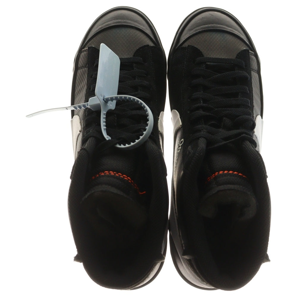 NIKE(ナイキ) ×OFF-WHITE THE 10 BLAZER STUDIO MID オフホワイト ブレーザー スタジオ ミッドカットスニーカー ブラック US10.5/28.5cm AA3832-001