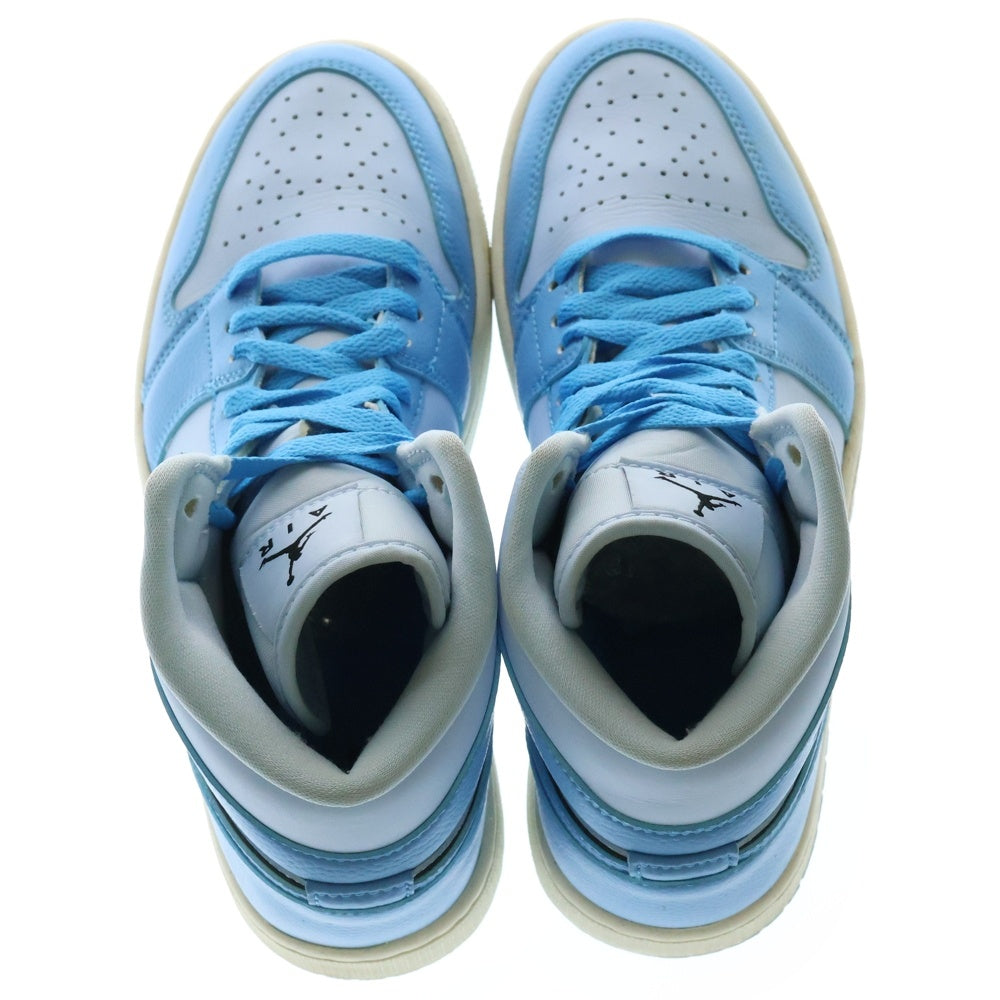 NIKE(ナイキ) WMNS AIR JORDAN 1 MID SE ウィメンズ エア ジョーダン 1 ミッドカットスニーカー ブルー US8/25.0cm DV1302-400