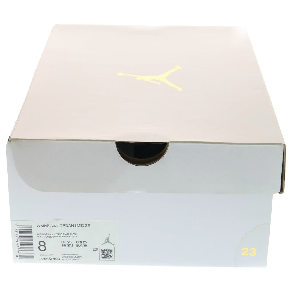 NIKE(ナイキ) WMNS AIR JORDAN 1 MID SE ウィメンズ エア ジョーダン 1 ミッドカットスニーカー ブルー US8/25.0cm DV1302-400