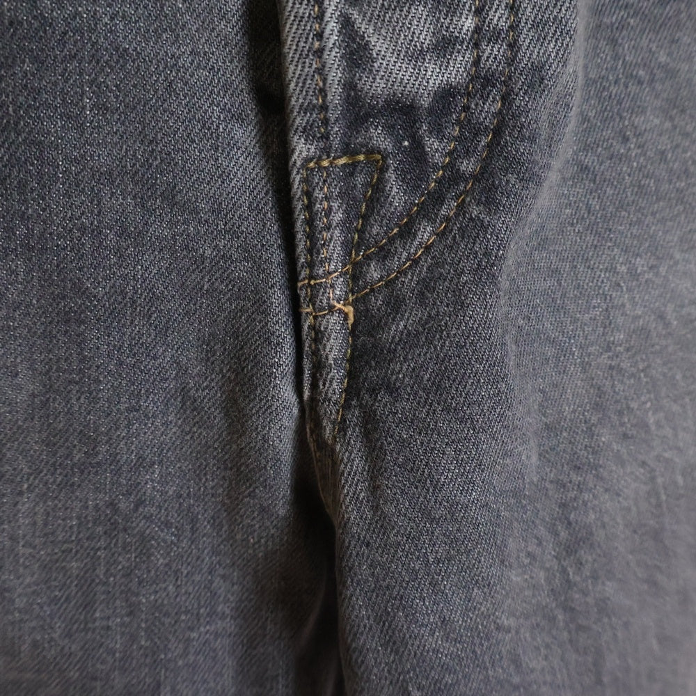 KAPITAL(キャピタル) 14oz Black Denim MEXICAN TUXEDO ボーン刺繍 ブラックデニムパンツ グレー EK-1391LPB