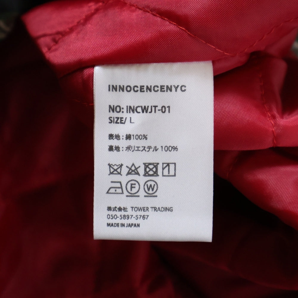 Innocence NYC(イノセンス) 24AW CAMO WORK JACKET 総柄迷彩 カモワークジャケット キルティング フライトジャケット カーキ