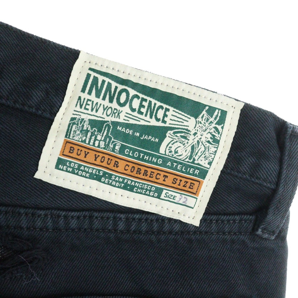 Innocence NYC(イノセンス) DESTROY DENIM PANTS ダメージ加工 デトロイト デニムパンツ ブラック