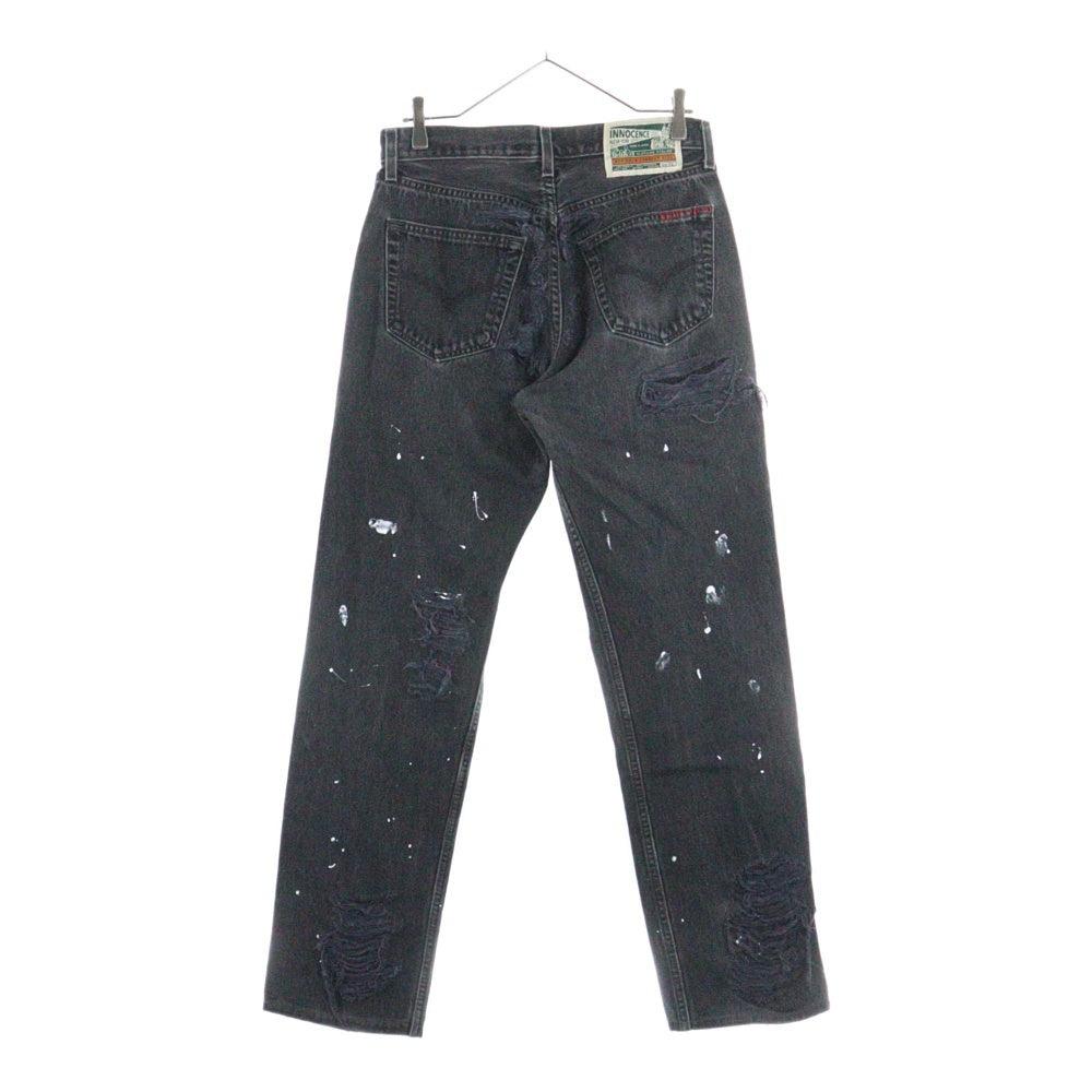 Innocence NYC(イノセンス) DESTROY DENIM PANTS ダメージ加工 デトロイト デニムパンツ グレー