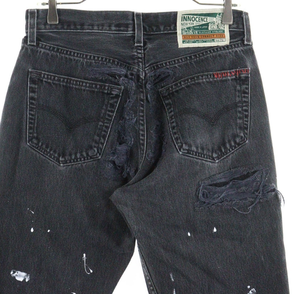 Innocence NYC(イノセンス) DESTROY DENIM PANTS ダメージ加工 デトロイト デニムパンツ グレー