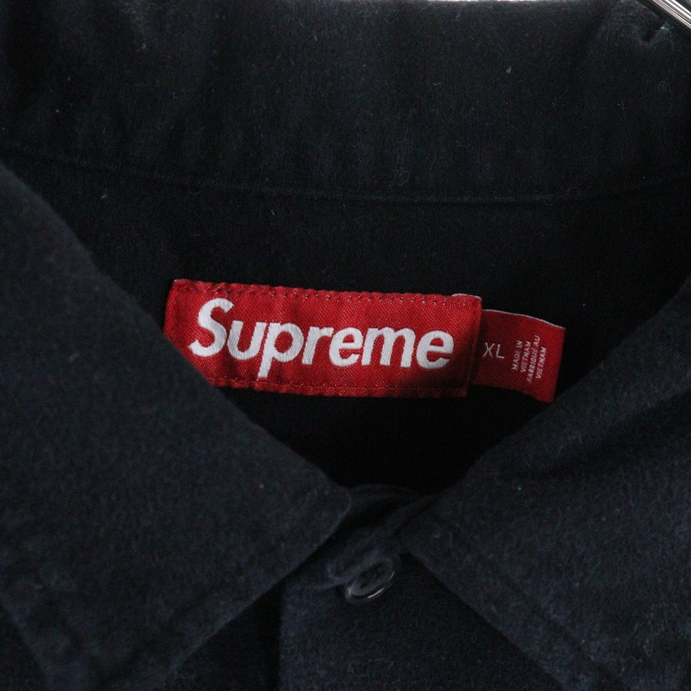 SUPREME(シュプリーム) 25AW flannel pajama shirts フランネルパジャマ長袖シャツ ブラック