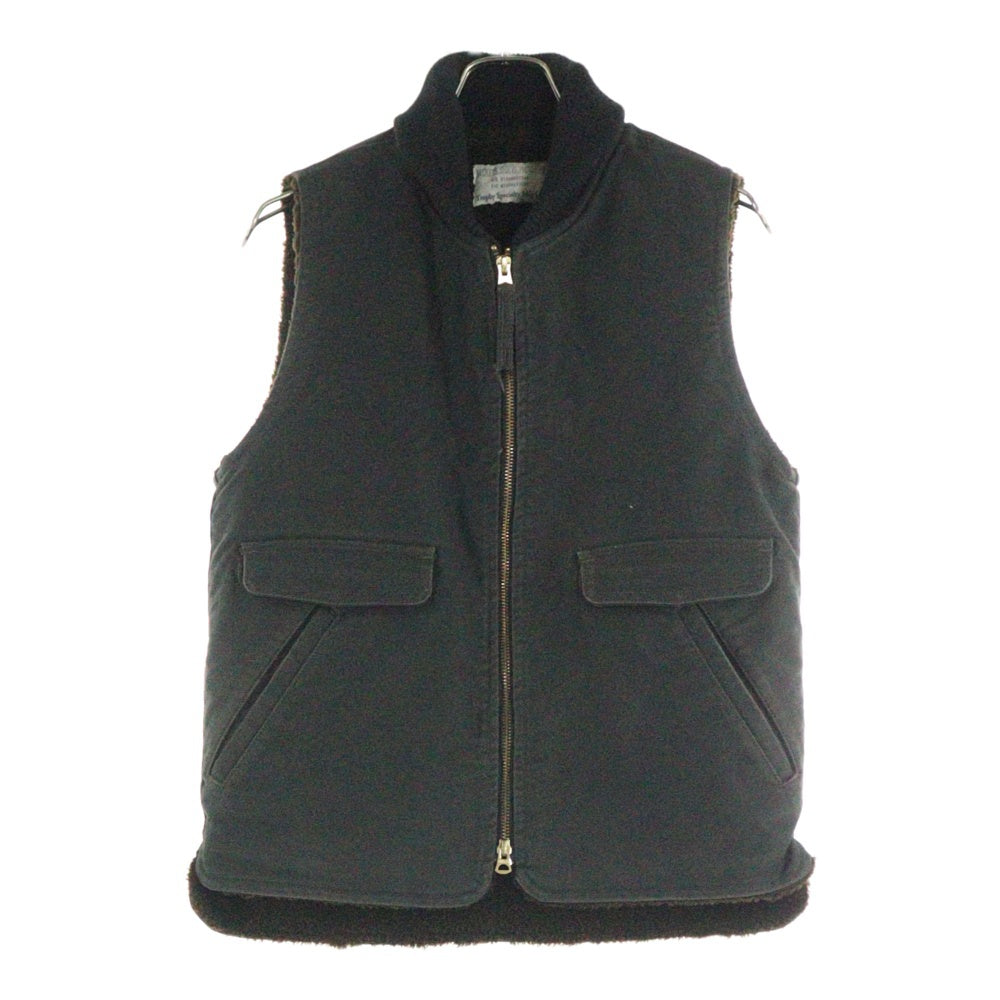 TROPHY CLOTHING(トロフィークロージング) 裏地ボア ジップアップ ベスト ジャケット カーキ