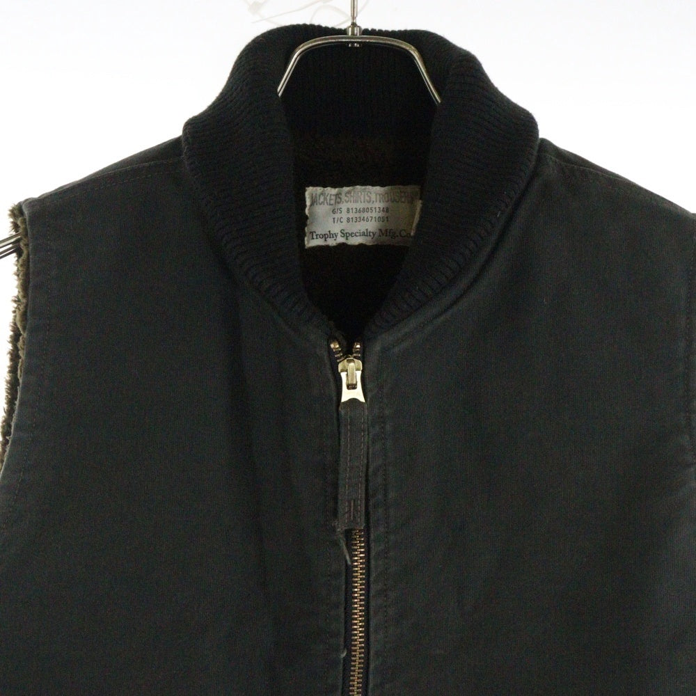 TROPHY CLOTHING(トロフィークロージング) 裏地ボア ジップアップ ベスト ジャケット カーキ