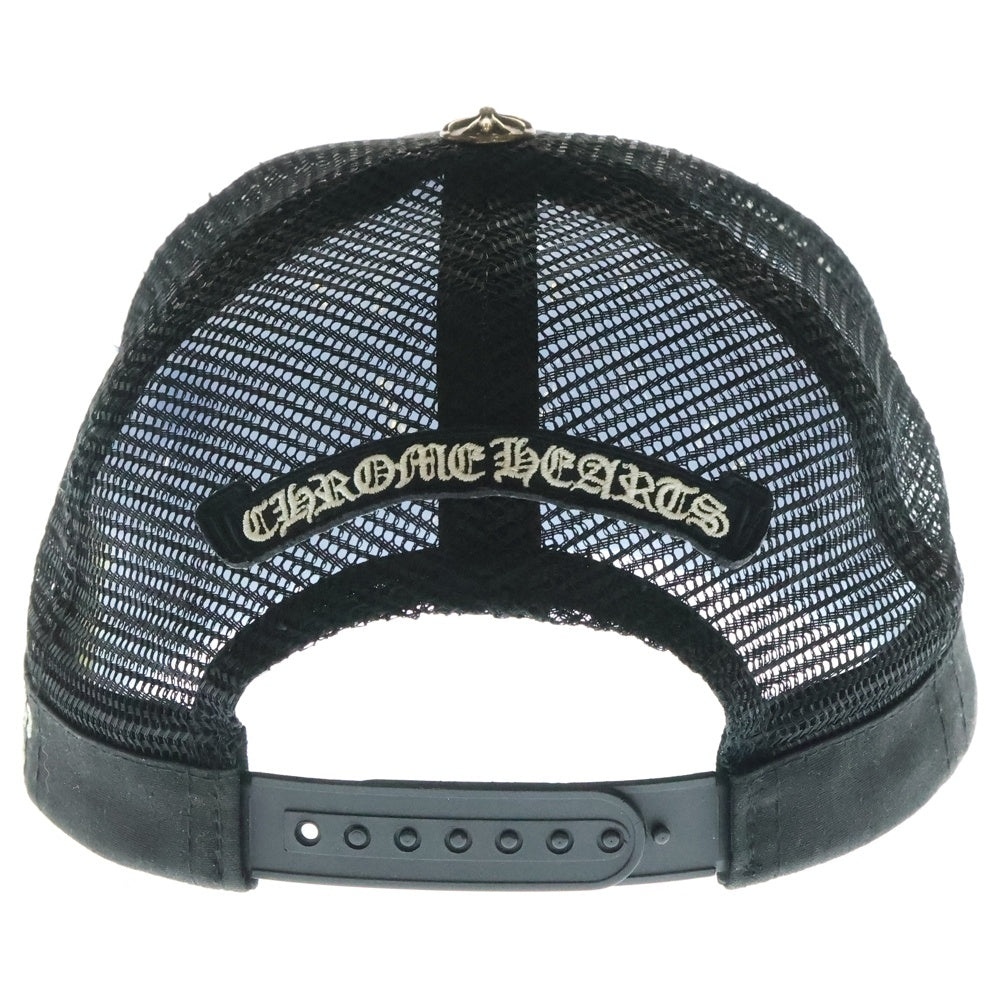 CHROME HEARTS(クロムハーツ) TRUCKER CAP ホースシュー CHプラス刺繍 トラッカーキャップ クロスボール付メッシュキャップ 帽子 ブラック