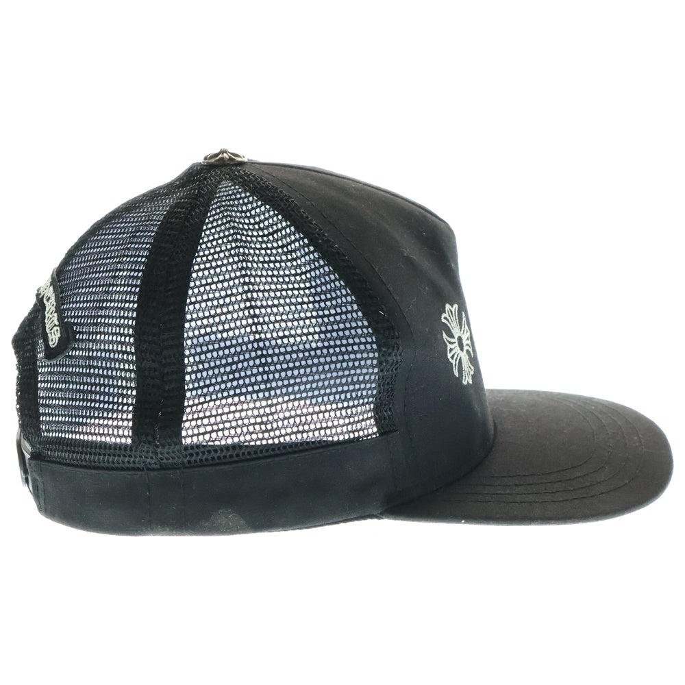 CHROME HEARTS(クロムハーツ) TRUCKER CAP ホースシュー CHプラス刺繍 トラッカーキャップ クロスボール付メッシュキャップ 帽子 ブラック