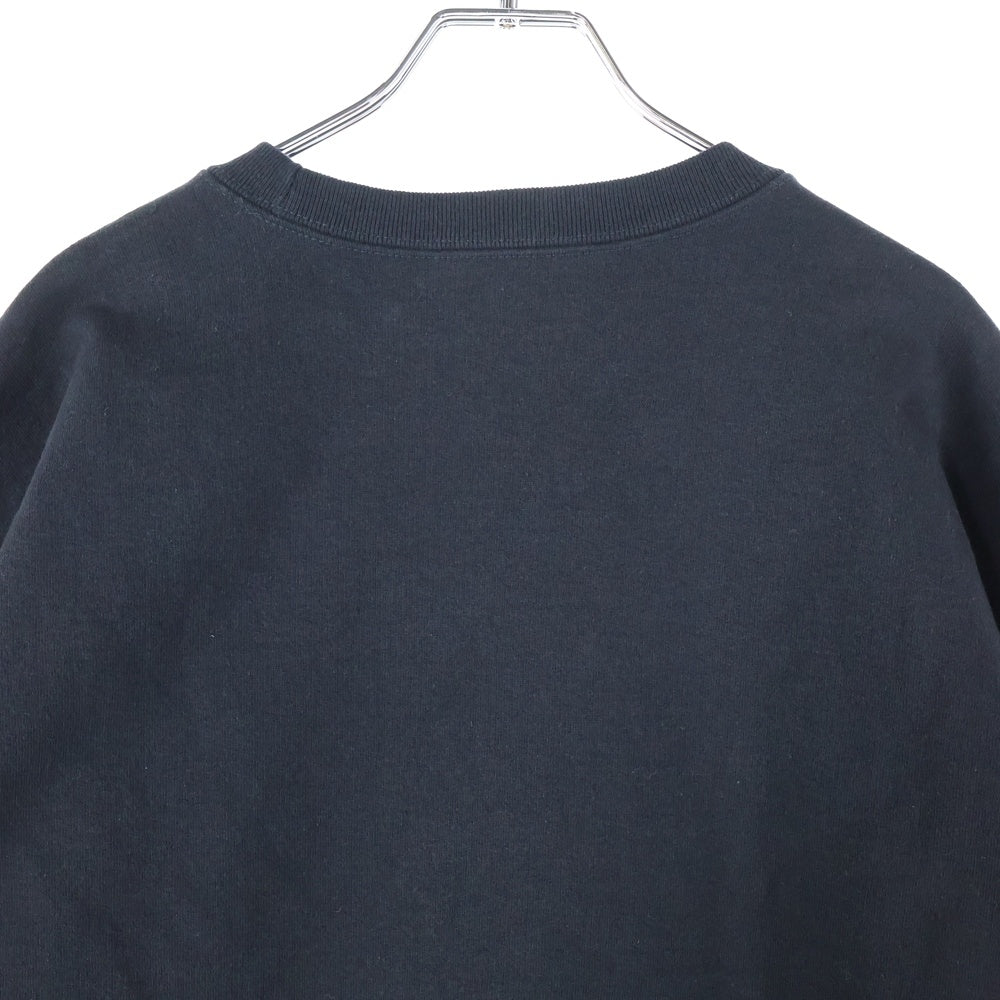 SUPREME(シュプリーム) 22SS Overlap Crewneck クルーネック 刺繍 長袖トレーナー ブラック
