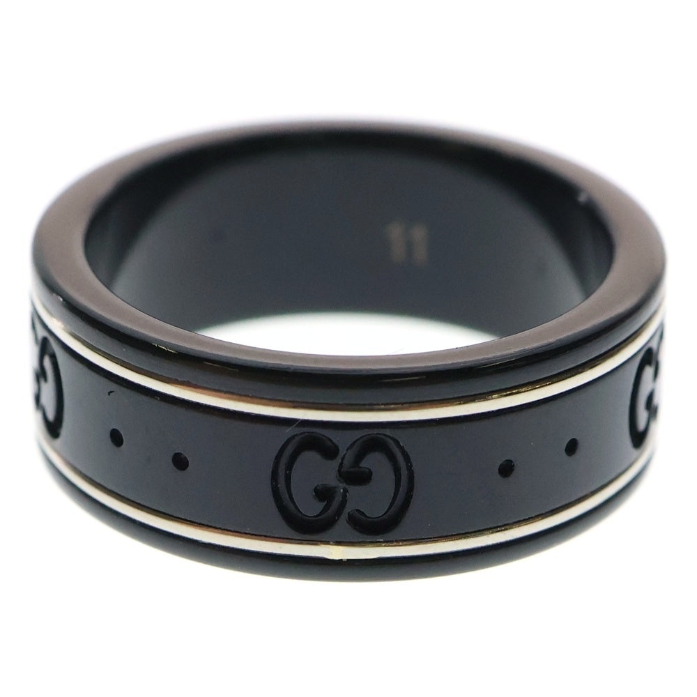 GUCCI(グッチ) GG アイコン シンバンド リング ブラック