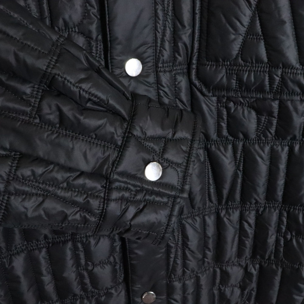 AMIRI(アミリ) BONES VARSITY JACKET ウール ロゴ刺繍 レザー切り替え ブルゾン バーシティジャケット ブラック SR1XMOS002SAMWOO