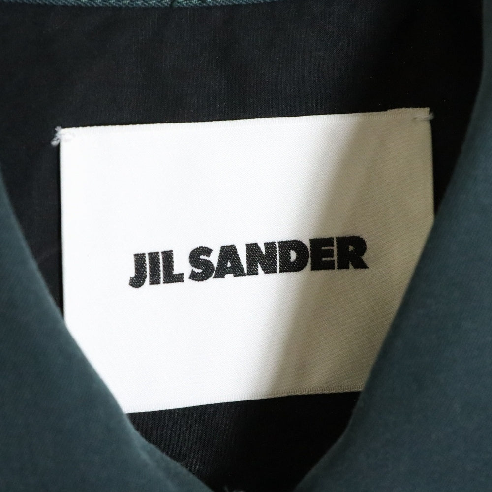 JIL SANDER(ジルサンダー) 22SS ウール ジップシャツ ブルゾン ジャケット シャツ グリーン JSMU601032MU20290021