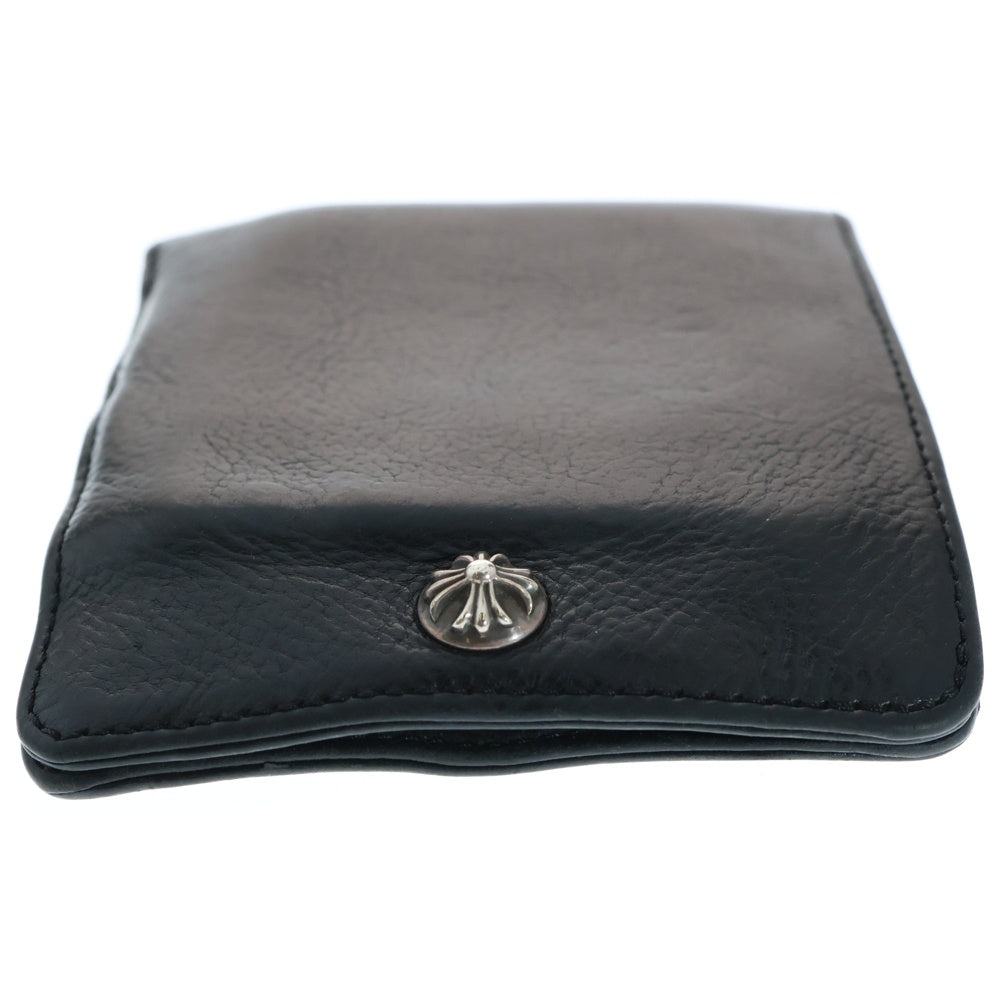 CHROME HEARTS(クロムハーツ) 1SNAP 1スナップ クロス ボールボタン レザーウォレット 財布 ブラック BCA361