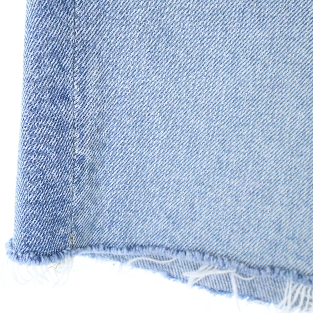 DENIM TEARS(デニムティアーズ) 25SS LASER WREATH DENIM SHORT 総柄 デニムバギーショーツ ハーフパンツ インディゴ
