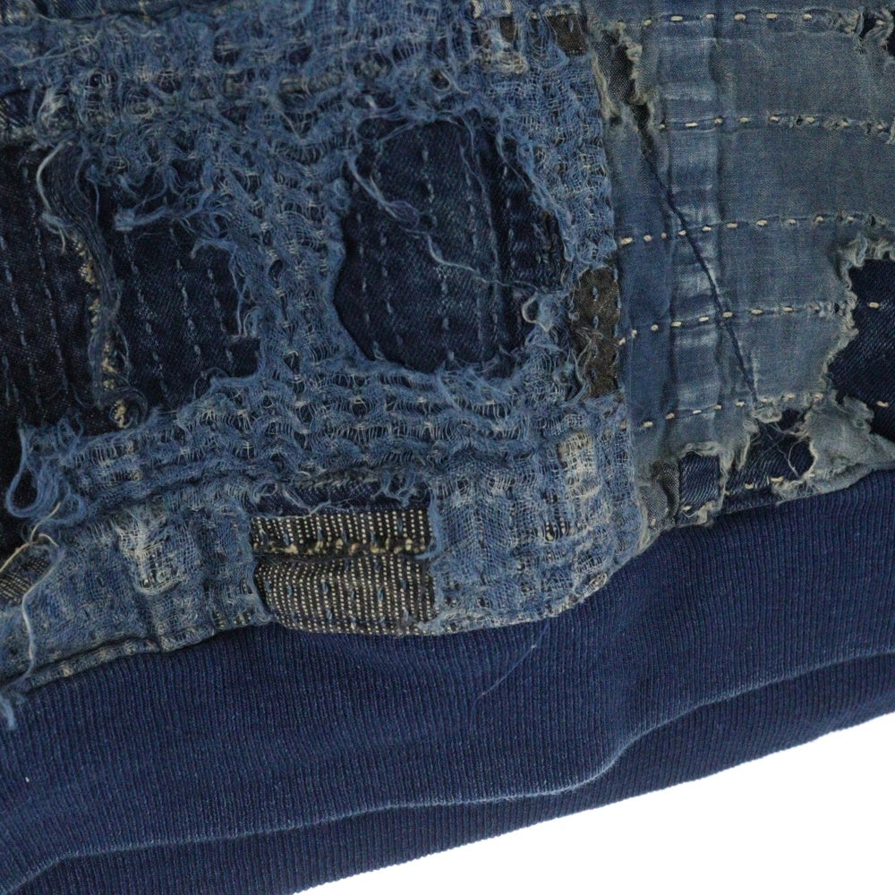 KAPITAL(キャピタル) 25SS BORO×IDG裏毛 ハーフZIPベスト インディゴ K2505SC223