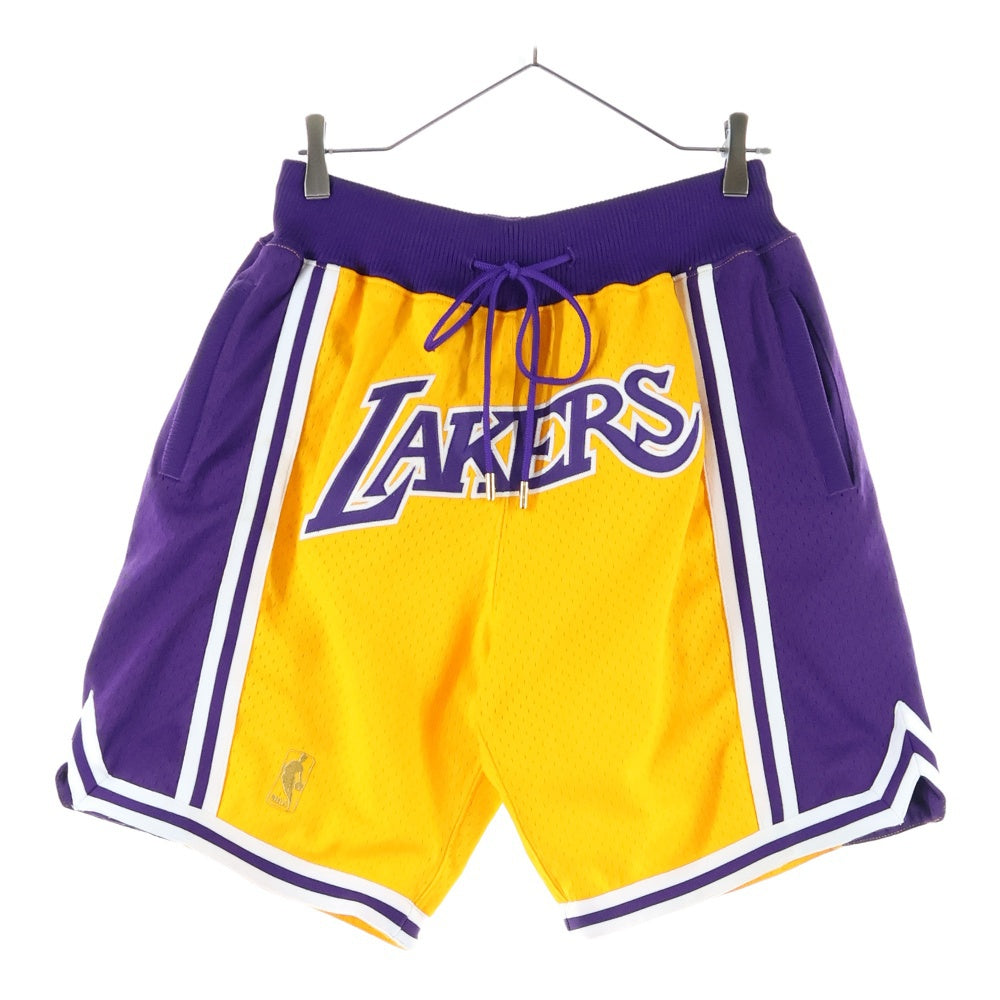 Mitchell&Ness(ミッチェル アンド ネス) 21SS Just Don Los Angeles Lakers Shorts ジャストドン ロサンゼルスレイカーズ ショーツ ハーフパンツ イエロー/パープル