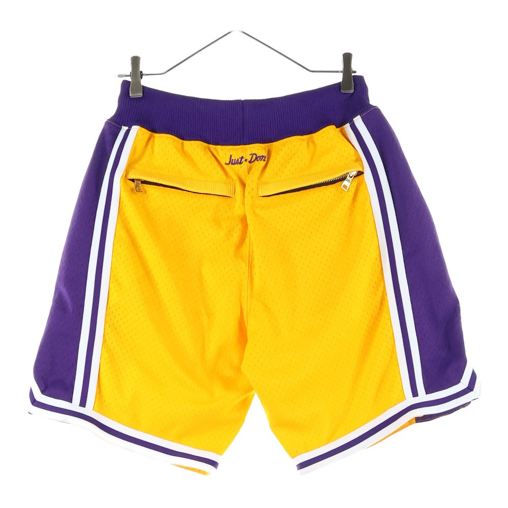 Mitchell&Ness(ミッチェル アンド ネス) 21SS Just Don Los Angeles Lakers Shorts ジャストドン ロサンゼルスレイカーズ ショーツ ハーフパンツ イエロー/パープル