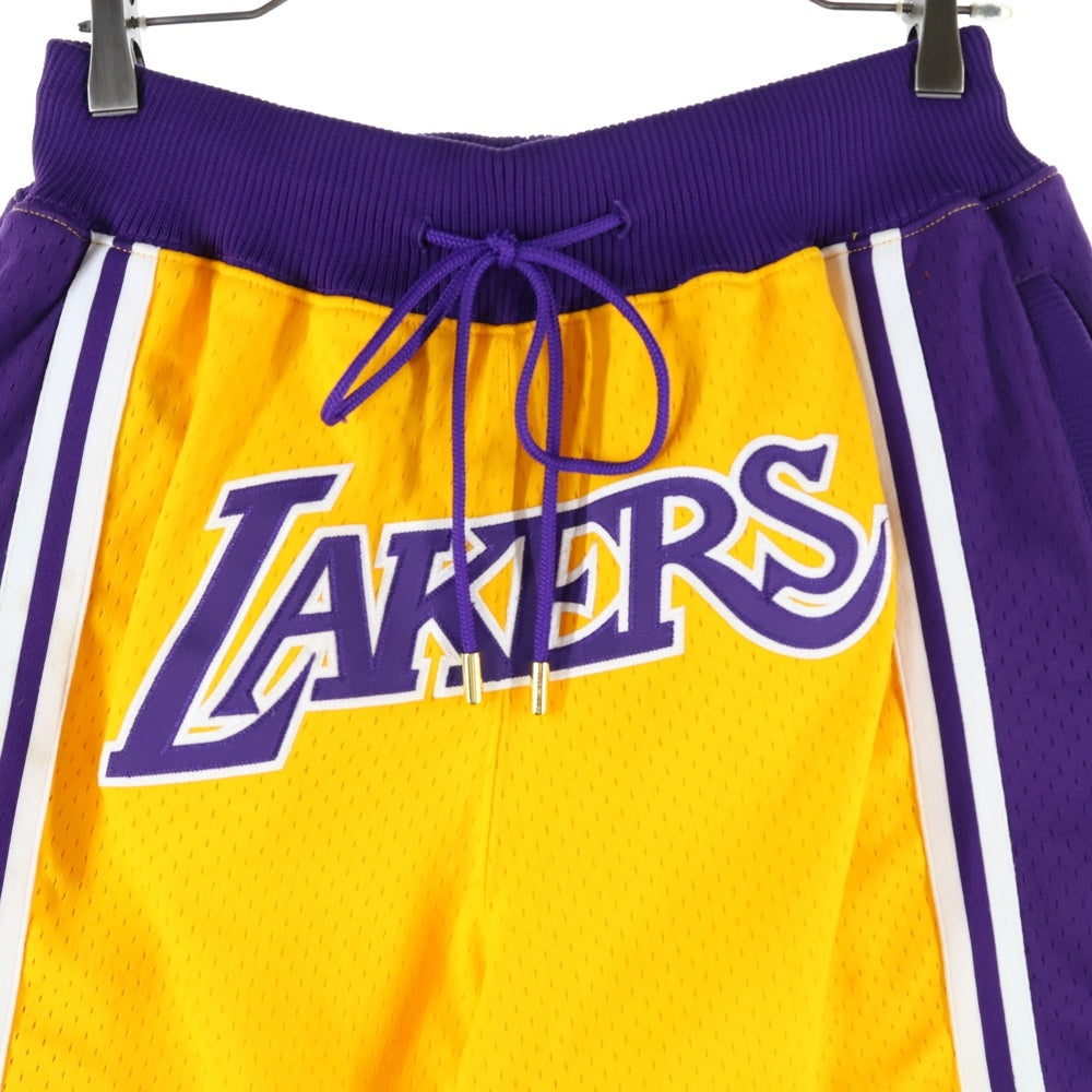 Mitchell&Ness(ミッチェル アンド ネス) 21SS Just Don Los Angeles Lakers Shorts ジャストドン ロサンゼルスレイカーズ ショーツ ハーフパンツ イエロー/パープル