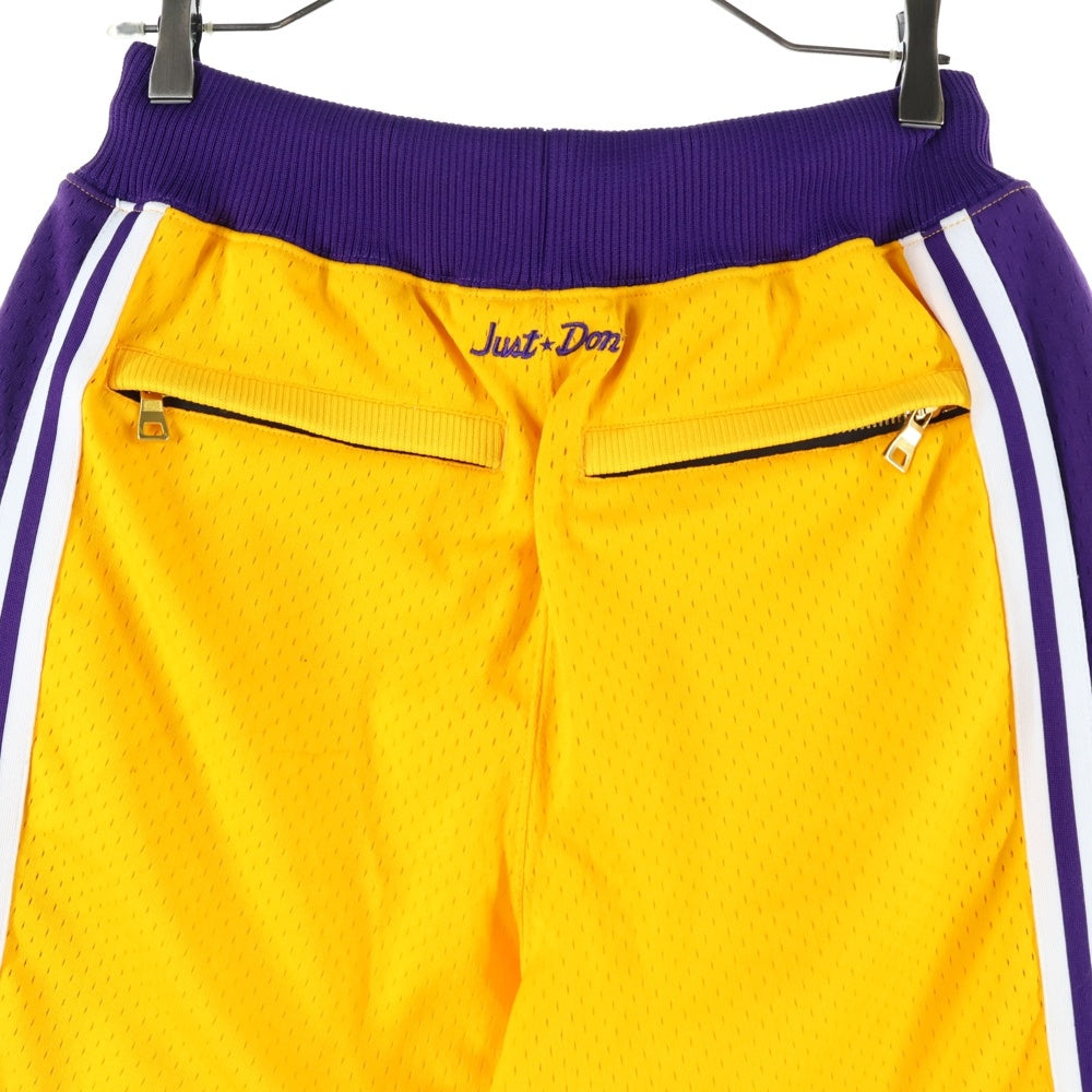 Mitchell&Ness(ミッチェル アンド ネス) 21SS Just Don Los Angeles Lakers Shorts ジャストドン ロサンゼルスレイカーズ ショーツ ハーフパンツ イエロー/パープル