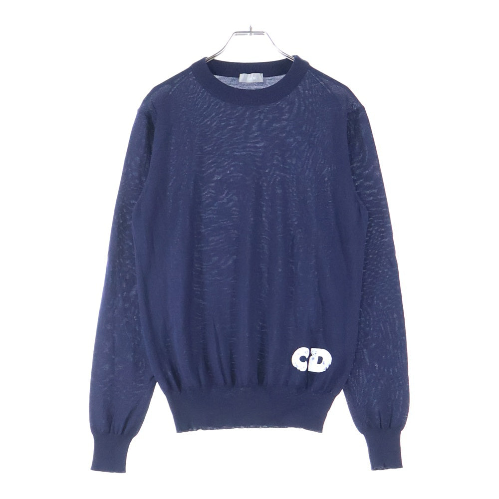 DIOR(ディオール) ×DANIEL ARSHAM ×ダニエルアーシャム ロゴデザイン ニット セーター ネイビー 023M671AT845
