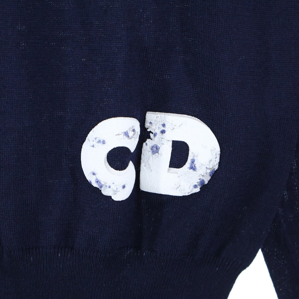 DIOR(ディオール) ×DANIEL ARSHAM ×ダニエルアーシャム ロゴデザイン ニット セーター ネイビー 023M671AT845